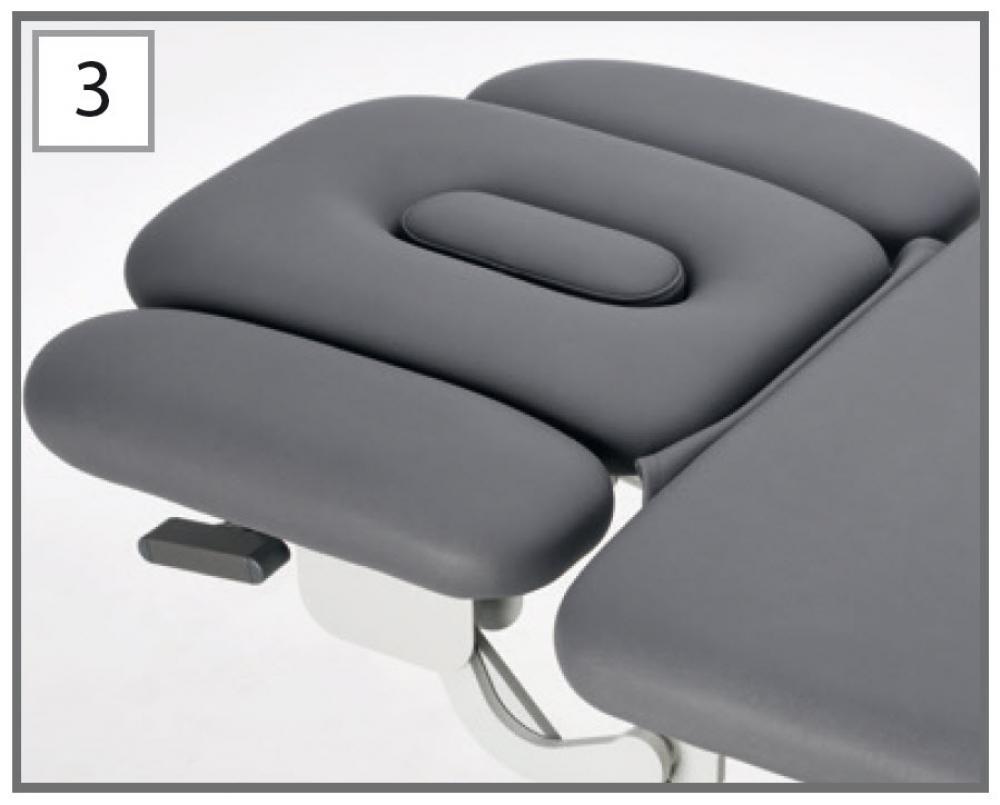 OPTIE 3 delig kopstuk voor behandeltafel PEXX3