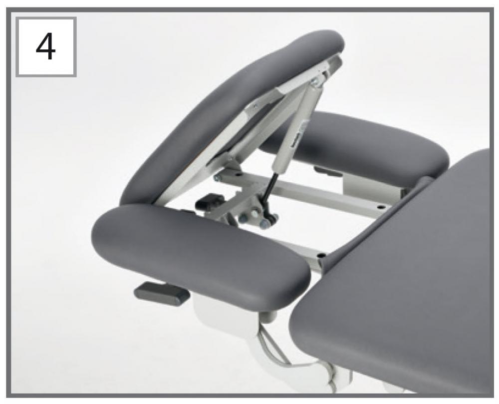 Optie: 3-delig kopstuk met TWIN-functie voor behandeltafel PEXX3