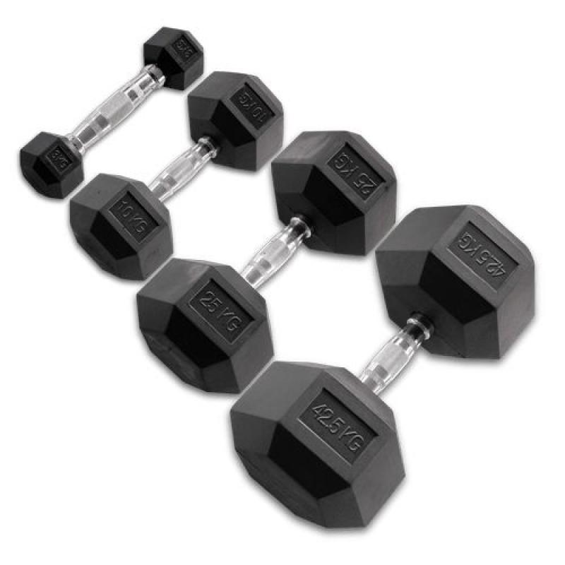  - Body Solid Hexagon Dumbbell caoutchouc– 4 kg – p--paire           