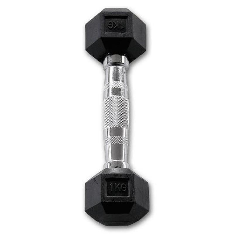  - Body Solid Hexagon Dumbbell caoutchouc– 27,5 kg – p--paire           